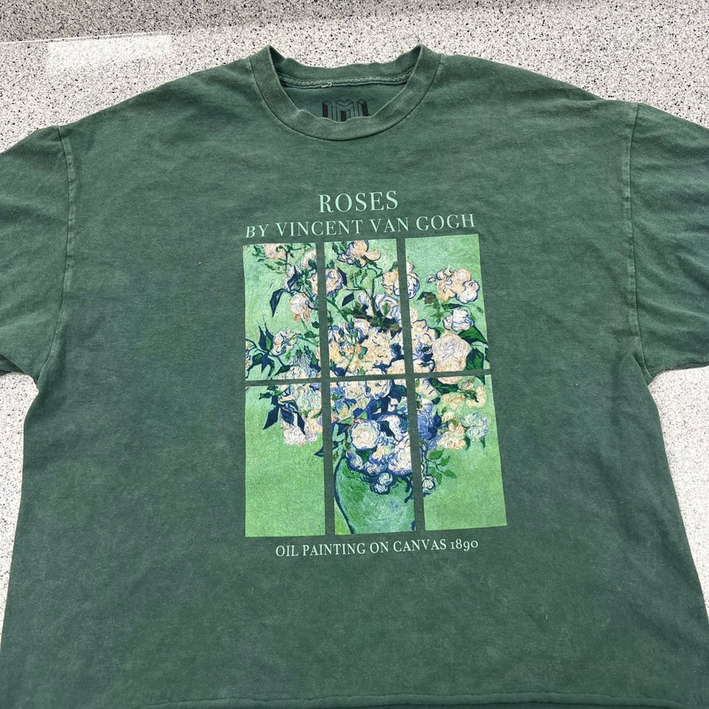 Vincent Van Gogh Green Graphic T-Shirt
